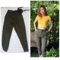 ราคา กางเกงเอวสูง สีเขียวขี้ม้า (4417156988)