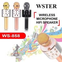 ราคา ไมโครโฟนไร้สาย ลำโพง บลูทูธ รุ่น WS-858 (1536569749)