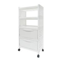 ราคา KASSA HOME ชั้นวางพลาสติกอเนกประสงค์ 3 ชั้น 2 ลิ้นชัก Circle ุรุ่น API-1072R ขนาด 48 x 30 x 97.5 ซม. (22504370629)