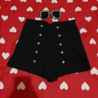 ราคา กางเกงขาสั้นเอวสูงแต่งกระดุมทอง (3440065846)