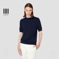 ราคา SUIT SELECT RBC Knit Shirt (Navy) เสื้อยืดผ้าถักสีน้ำเงิน Cotton 100% (24367787230)