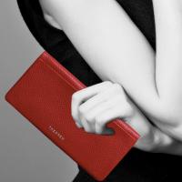 ราคา THEOREM กระเป๋าสตางค์ใบยาวหนังแท้ รุ่น RAY - สีแดง (27713046728)