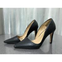 ราคา รองเท้าส้นสูงหัวแหลม 4 นิ้ว หนังสีดำ (7536075292)