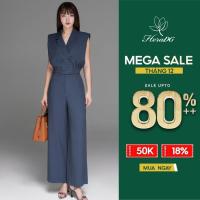 ราคา HeraDG เสื้อผ้าผู้หญิง ชุด เสื้อกั๊กไหล่บุนวม ชายยางยืด กางเกงทรงตรง ผ้าโปร่งวัวเทียมคุณภาพสูง SSTBD2058AQ (43211104050)