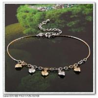 ราคา สร้อยข้อเท้าทอง ทองคำขาว 18k gold filled ห้อยหัวใจดีไซน์น่ารัก (11619152169)