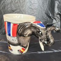 ราคา แก้วเซรามิค รูปช้าง แก้วช้างของฝาก แก้วของขวัญ ลายช้างรหัสa001 ขนาด 10x8cm หรือ 300ml หรือ 10oz เนื้อสโตนแวร์ stoneware (28076908152)