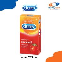 ราคา ถุงยางอนามัย ดูเร็กซ์ Durex สตอเบอรี่ Strawberry 12 ชิ้น ขนาด 52.5 มม. (28501453224)