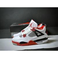 ราคา （ของแท้100%) Nike Air Jordan AJ4 Retro "Fire Red" (24988459243)