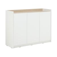 ราคา INDEX LIVING MALL ตู้รองเท้า 3 บาน รุ่นทอมส์ ขนาด 120 ซม. - สีขาว/เลอบาน่า โอ๊ค (24377742927)