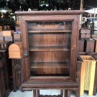 ราคา ตู้โชว์แขวนผนัง ไม้สัก ตู้โชว์โมเดล กระจกใส ตู้แขวนผนัง ตู้ไม้สัก ตู้ใส่ของ ขนาด 40x12x50 CM. (16704385339)