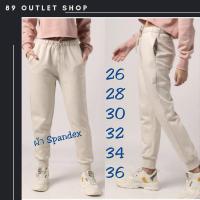 ราคา JOGGER PANTS สีครีมงาช้าง ผ้า Spandex ยืดได้ กางเกงยีนส์ไซส์ใหญ่ กางเกงคนอ้วน แฟชั่นคนอ้วน ไซส์ 26-44 นิ้ว (17163589945)