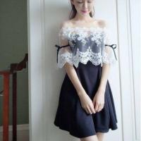 ราคา ชุดเซท เดรสเกาะอก+เสื้อลูกไม้คอปาด เสื้อผ้าไซส์ใหญ่ สาวอวบ สาวอ้วน เสื้อผ้าคนอ้วน bigsize plussize SetDress (559087120)