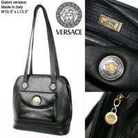 ราคา กระเป๋าหนังเวอร์ซาเช่​gianni versace​ leather bag✅ส่งฟรี✅ (15399233082)