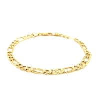 ราคา Nathalias NY 4.7 มม. สร้อยข้อมือ Lite Figaro ทอง 10k Lite Figaro Bracelet in 10k Yellow Gold (4.7m (26475732265)