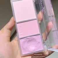 ราคา naree บลัชออน บลัชออนเนื้อครีม พาเลทอายแชโดว์มันฝรั่งบดสามสีวางสไตล์เกาหลีดวงอาทิตย์-สีแดงหญิงบลัชสีม่วงสีขยายหดสีไฮกลอส (49153960859)