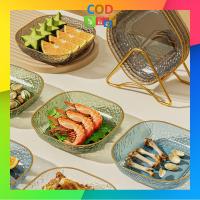 ราคา - ชม.6481 จานใส่อาหารเพชร / จานผลไม้และขนม / จานขนมสไตล์หรูหรา / จานลายเพชร / ถาดใส่ขนม (29193024525)