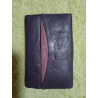 ราคา กระเป๋าสตางค์หนังแท้สีม่วงmenzo (21344636863)