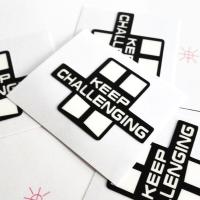 ราคา KEEP CHALLENGING สติ๊กเกอร์ติดท่อด้านบนเฟรมจักรยาน (49651472749)