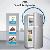 ราคา AUX Oaks ตู้เย็นขนาดเล็ก หอพักในครัวเรือน เช่าใช้ตู้แช่แข็ง เครื่องทําความเย็น ประหยัดพลังงาน Mini Double Door fridge กล่องเก็บความเย็น กล่องทําความเย็น (45551947292)