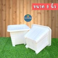 ราคา กระถางทรงโรมันทรงสูง ขนาด 9 นิ้ว กระถางพลาสติก กระถางต้นไม้ ทรงสูง กระถางทรงเหลี่ยม (15506258289)