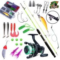 ราคา สุดคุ้มคันเบ็ดตกปลา คันสปิน พร้อมรอกและสายเอ็นครบ คัน 2 ท่อนขนาด 1.2/1.35 เมตร อุปกรณ์ตกปลา 25 ชิ้น เหยื่อตกปลา กบยางต (22611423215)