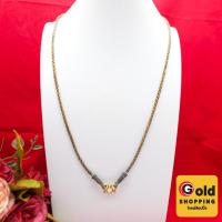 ราคา สร้อยคอทองเหลืองโบราณลายเกล็ดมังกรคั่นหัวจรวด ความยาว 26 นิ้ว งานทองเหลืองแท้ งานดิบไม่ได้ชุบ (52502440854)