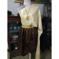 ราคา ชุดไทย ร.4ไซส์ M เป็นสไบ(แบบพันเอง) ใส่คู่กับโจงกระเบน โจงกระเบน เอว 26-30 นิ้ว สไบกว้าง 14 นิ้ว ยาว 3 เมตร (1046521527)