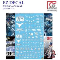 ราคา [EZ DECAL] B09 RX-78 C.A CASVAL GUNDAM WATER SLIDE DECAL [FREE SCALE] PRE-CUT (44153044274)