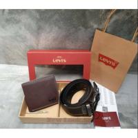 ราคา พร้อมส่ง​ กระเป๋าสตางค์หนังแท้​ +เข็มขัด Levi's หนังแท้ (1679041291)