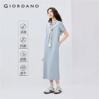 ราคา GIORDANO WOMEN Ice cooling side vent short sleeve polo dress 05465453 (28580992202)