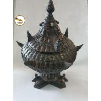 ราคา หม้อน้ำมนต์​ บาตรน้ำมนต์ ทำจากทองเหลือง​ ขนาดใหญ่​ ทำผิวเก่าปัดหน้าทอง ขนาด​กว้าง​ 20​cm.สูง​ 29cm (43910619444)