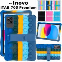 ราคา for Inovo iTAB 705 Premium 10.9 Inch Android Tablet Case Ajustable Stand Cover Tablet Soft Silicone Push Bubble Case (54052374757)
