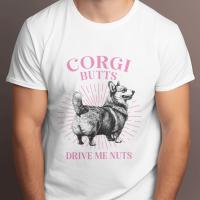 ราคา เสื้อยืดวินเทจ พิมพ์ลายน้องหมา แขนสั้น unisex ใส่สบาย เสื้อลายหมา ลายแฟชั่นวินเทจ - RTDGA19 Corgi คอร์กี้ (25374975799)