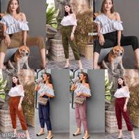 ราคา CL5-091 ชุดเซ็ท เสื้อผ้าเก๋ๆสีขาว+กางเกงขายาวสีเขียวขี้ม้า กรม ชมพู ดำ น้ำตาล แดง ส้มอิฐ ลำลอง เที่ยวชิลๆ TW11799 (4017163079)