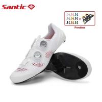 ราคา Santic รองเท้าปั่นจักรยานเสือหมอบ คาร์บอนไฟเบอร์ ดีไซน์ ergonomic และ breathable โมเดล TZS24046 (40061048962)