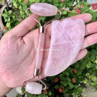 ราคา พร้อมส่ง Set กัวซา ลูกกลิ้งหินนวดหน้า โรสควอตซ์ หินโรสควอตซ์ ลูกกลิ้งโรสควอตซ์ กัวซา หยกนวดหน้า ลูกกลิ้งนวด (3635414888)