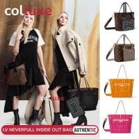 ราคา หลุยส์วิตตอง Louis Vuitton LV กระเป๋ารุ่น Neverfull Bandoulière Inside Out BB Shoulder Bag Tote Bag (27427176367)