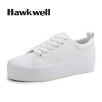 ราคา Hawkwell ผู้หญิง Lace Up Platform รองเท้าผ้าใบสบาย Casual แฟชั่นรองเท้าผ้าใบเดินรองเท้า -7005 (29920377802)