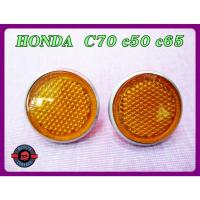 ราคา HONDA C70 C50 C65 CRICLE REFLECTOR FOR FRONT FORK TUBE # ทับทิมตะเกียบหน้า สีส้ม 2 ดวง คุณภาพเยี่ยม (10891329629)