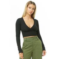 ราคา Forever 21เสื้อยืดแขนยาวคอวี สไตล์ครอป เซ็กซี่ sizeL (18570441573)