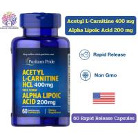ราคา Puritan's Pride Acetyl L-Carnitine 400 mg Alpha Lipoic Acid 200 mg ขนาด 60 แคปซูล (24221428111)