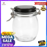 ราคา ขวดโหลแก้วกลม-M ฝาสปริงขอบดำROUND GLASS CANISTER WITH SPRING LID M BLACK (18147698114)
