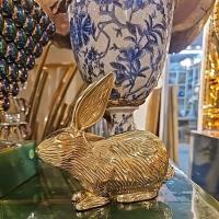 ราคา รูปปั้นกระต่าย กระต่าย ทองเหลืองยาว7 นิ้ว สูง6 นิ้ว (27977066799)