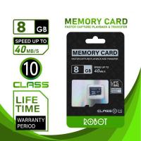 ราคา MEMORY CARD 8GB CLASS10 ORIGINAL ROBOT MICRO SD SUPER SPEED MEMORY CARD (42576914276)