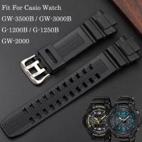 ราคา สายนาฬิกาเปลี ่ ยนสีดําสําหรับ Casio GW-3500B GW-3000B นาฬิกา G-1200B G-1250B GW-2000 สายรัดข ้ อมือสร ้ อยข ้ อมือ Refit GW3000 GW3500 G1200Watches อุปกรณ ์ เสริม (15279097774)