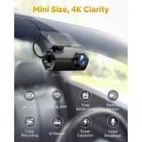 ราคา GKU 4K Dash Cam,Dash Cam Front with UHD 2160P, DashCam Built-in WiFi, 24H Parking Monitor,Night Vision,WDR,170° Wide Angle,Loop Recording,G-Sensor,DashCam Includes 64GB Card (Black) (42776063759)