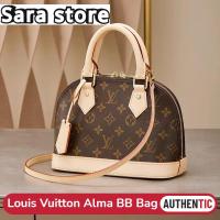 ราคา หลุยส์วิตตอง Louis Vuitton กระเป๋ารุ่น Alma BB Bag กระเป๋าสะพาย Monogram 23.5cm M53152 (44174929293)