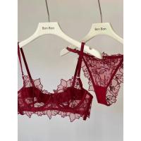 ราคา ชุดชั้นในเซ็กซี่กางเกงชั้นในผู้หญิงบริสุทธิ์ปรารถนาลูกไม้ปักผ้ากอซแหวนเหล็กนุ่มหน้าอกเล็กรวบรวมชุดชั้นในปี เบนมิง สีแดง (47352997383)