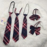 ราคา เนกไท ชุดสูทลายสก๊อตสีแดงสำหรับนักเรียน มีโบว์ปักลายดอกไม้และกระโหลก (53751823545)