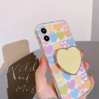 ราคา เคสไอโฟน หัวใจ หลากสี + holder หัวใจ Case Iphone 7-12Promax (3053916295)